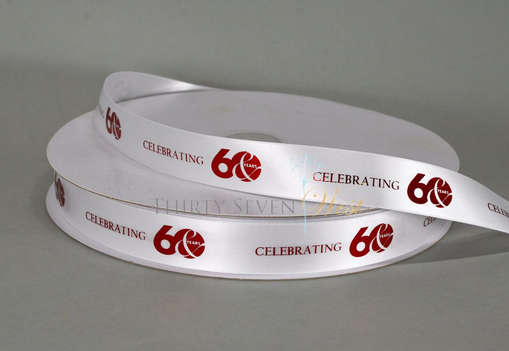 ribbon with logo imprint