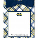 Michigan Collegiate Plaid Tear Away Pad with Bow