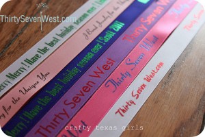 Personalized Ribbon from Thirty Seven West