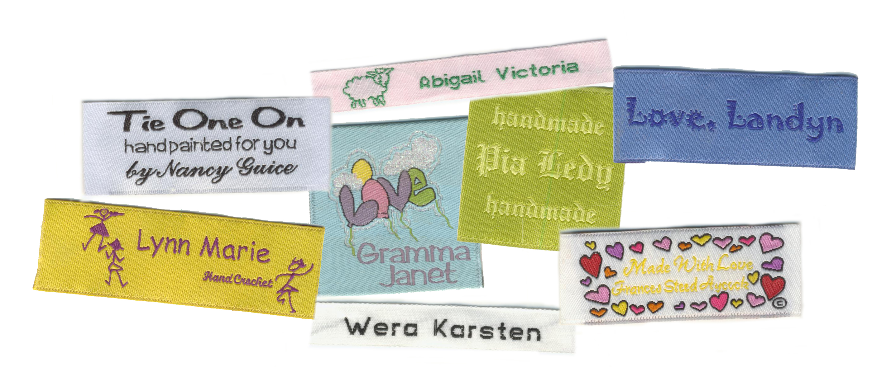 Custom Sewing, Quilting, Needlework Labels Made with Your Choice