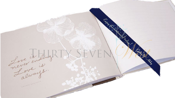 Guest Book with Personalized Ribbon
