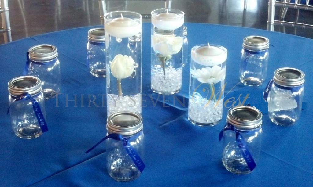 Mason Jars with ribbon ready for filling at the candy table IMG_20140309_145555_558 Colors Altered - no pad smaller watermarked
