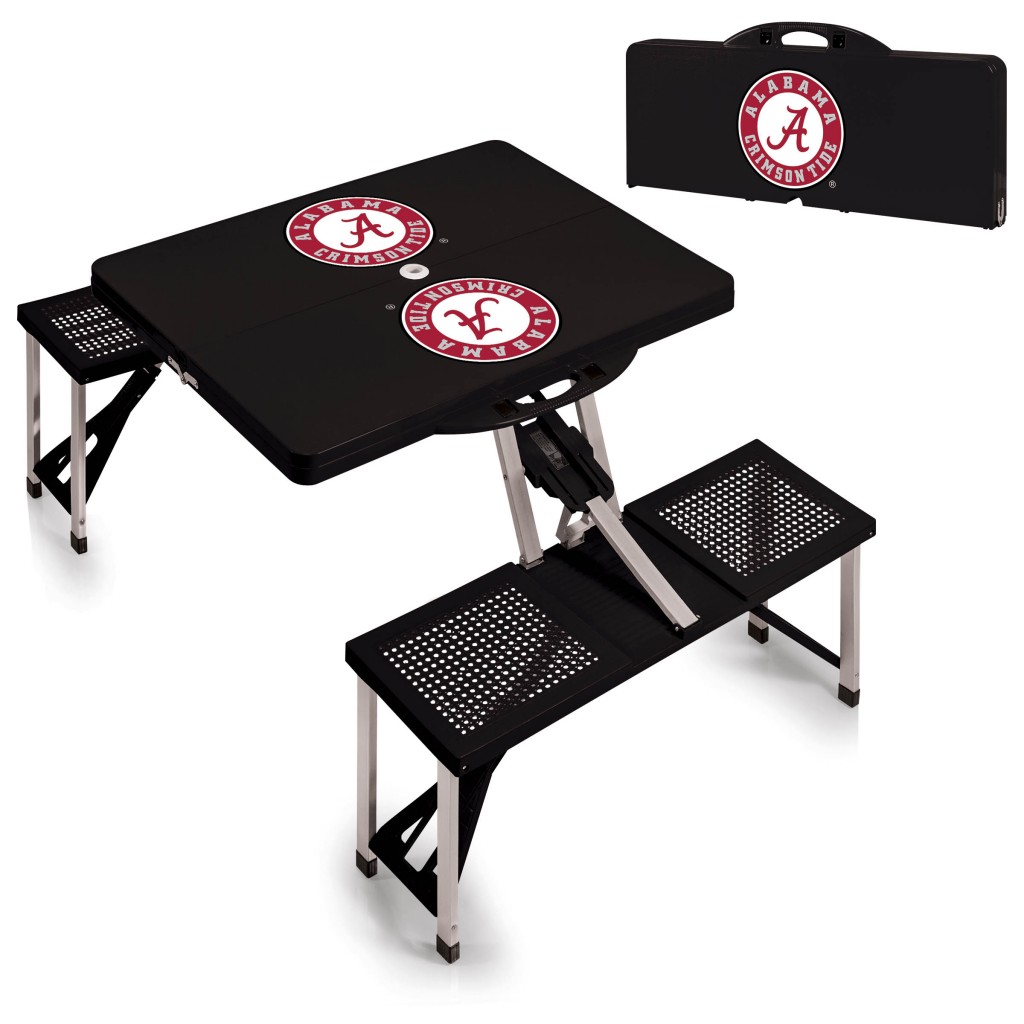 University of Alabama Folding Travel Picnic Table, University of Alabama, Alabama, Travel picnic table, Alabama table