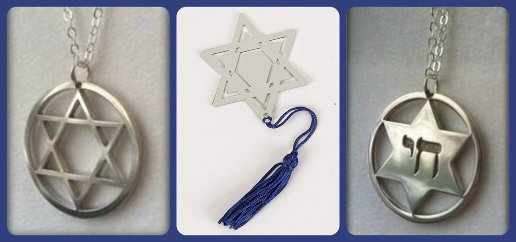 Chanukah Jewelry, Chaunukah Bookmark, Personalized Hanukkah Bookmark, Judaica Star of David with Chai Pendant, Star of David Judaica Pendant, Hanukkah Gifts, Personalized Chanukkah GIfts