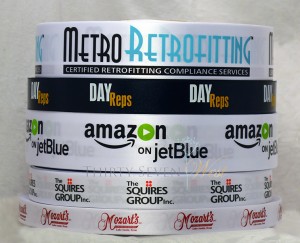 Custom Logo Ribbon, Custom Ribbon, Multi color ribbon, Corporate ribbon with logo, company ribbon with logo