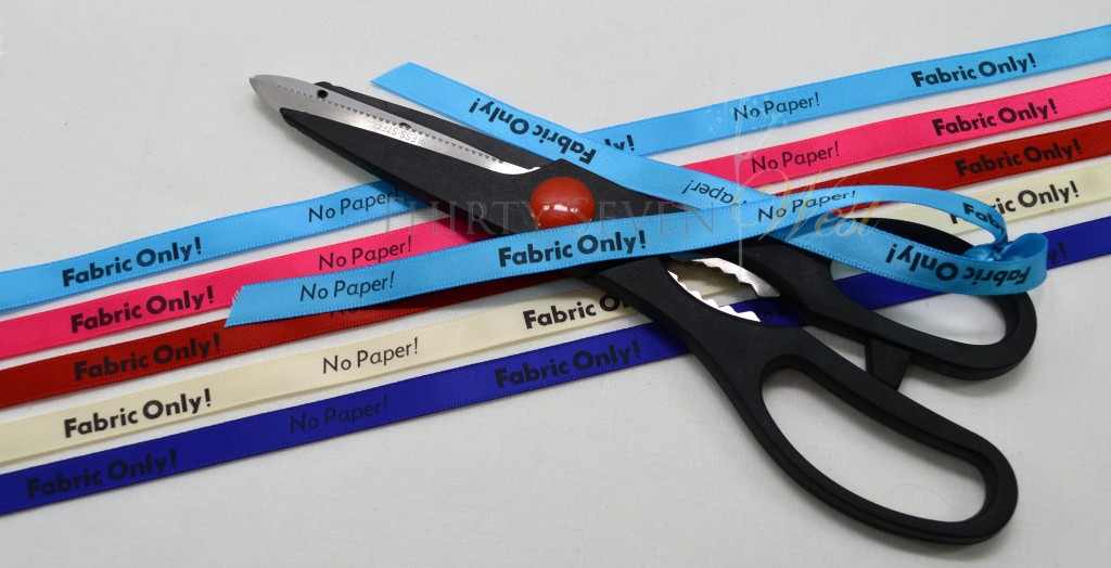 Scissor Ribbon, Ribbon Scissors, Fabric Only Scissor Ribbon, Ribbon to indicate Fabric only scissors, Fabric Scissors, Fabric only Scissors, Ribbon only scissors