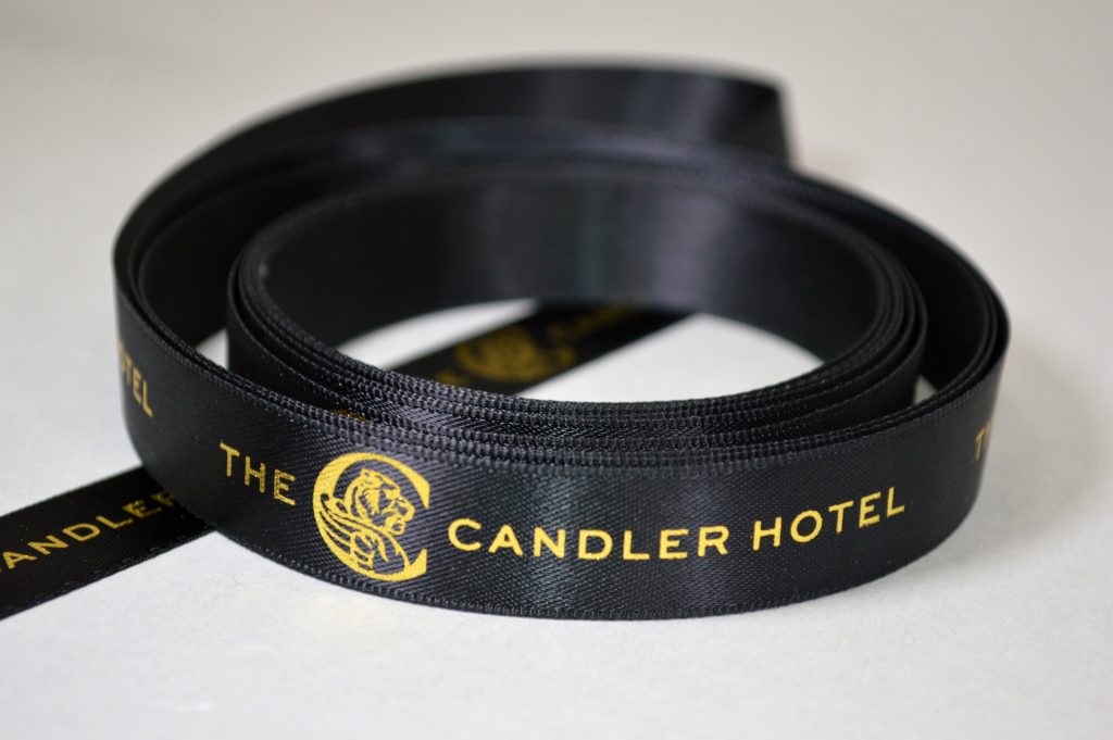 branded ribbon, Custom Logo ribbon, logo ribbon, Ribbon with logo ribbon, Printed Logo Ribbon, Company Logo RIbbon, black ribbon, satin logo ribbon, Black satin ribbon, logo printed ribbon 