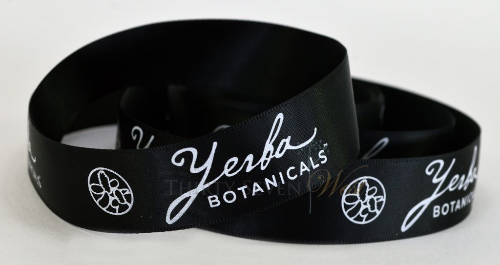 Custom Logo Ribbons, Permanent White on Black Ribbon, Custom Ribbon Printing, Business Logo Ribbon, Logo Ribbons