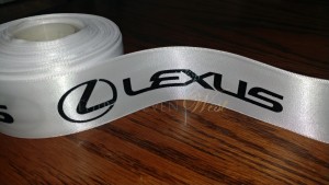 Company ribbon with corporate logo for Auto Promotions, Lexus printed ribbon