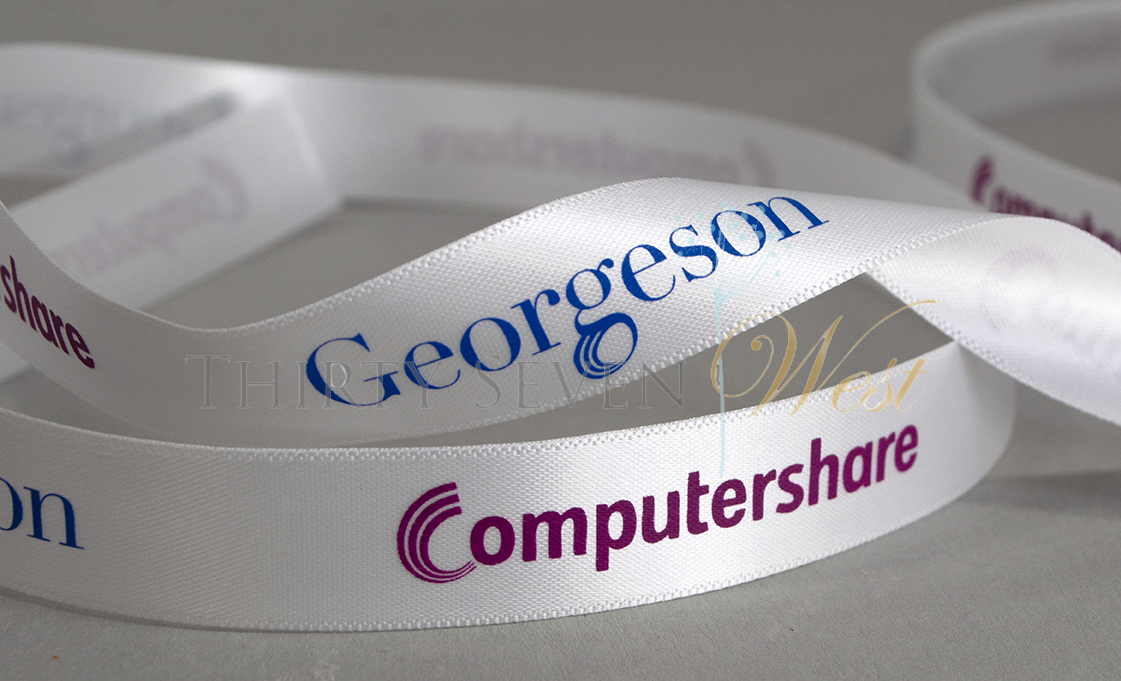 Finest Quality Custom Logo Ribbons with PMS Color Matching