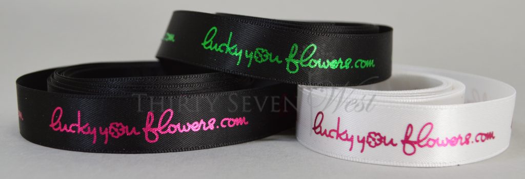 Custom Ribbon With Logo 7/8 Satin, Logos With Ribbons