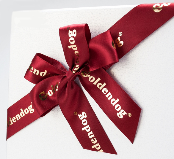 Custom logo bow, custom logo ribbon, custom satin ribbon bow, custom premade bow, satin logo ribbon bow, branding bow