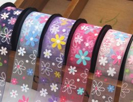 Organza Ribbon, Sheer Ribbon, Custom logo ribbon, colorful ribbon, event ribbon, flower ribbon