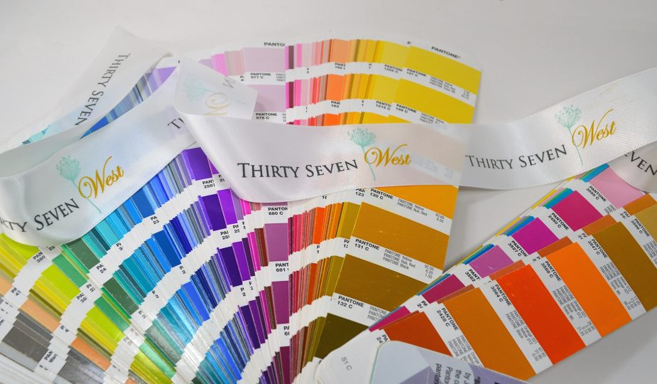 Pantone Color Logo Ribbon, PMS Ribbon, Pantone Match Ribbon, Color Match Ribbon, pantone matching Color Ribbon, Pantone Logo Ribbon, custom PMS Ribbon, Custom print Pantone, custom logo ribbons,