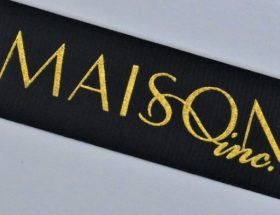 custom logo ribbon, custom grosgrain ribbon, textured ribbon, matte ribbon, branding ribbon, pantone matched ribbon, corportate logo ribbon