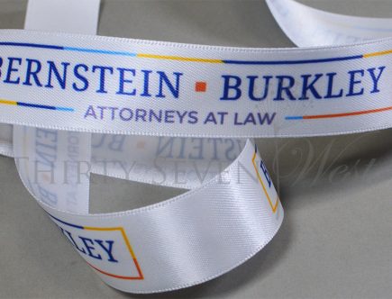 custom logo ribbon, pantone matching ribbon, full color digital print, company branding ribbon, company logo ribbon, corporate gift wrap, gradient print on ribbon