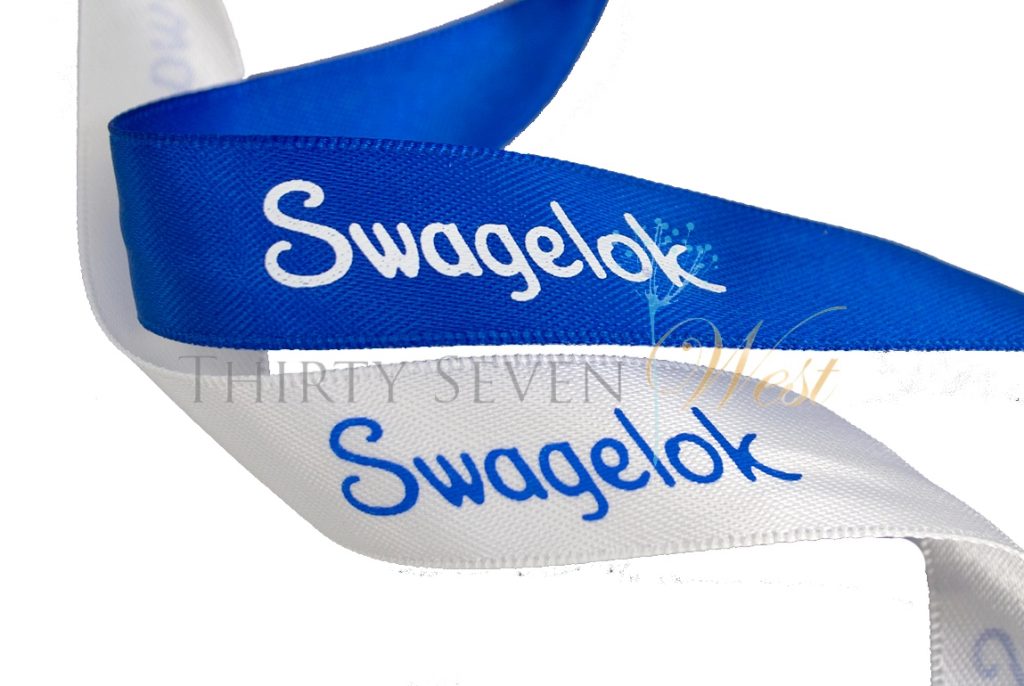 Ribbon Logo Ribbon, Satin Ribbon with Logo, printed ribbon, Blue Ribbon, Custom Logo Ribbon, Business Logo Ribbon, Company Logo Ribbon, Branded Ribbon
