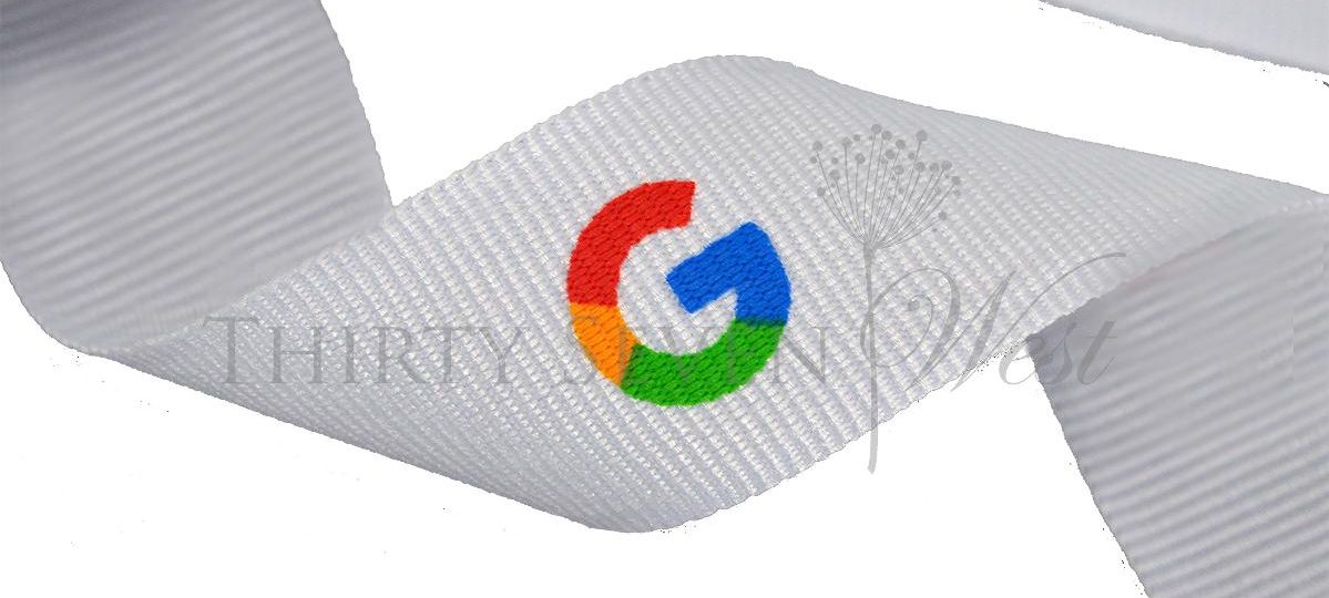 custom logo ribbon, matte textured ribbon, pantone matching printed ribbon, company branding ribbon, corporate logo ribbon