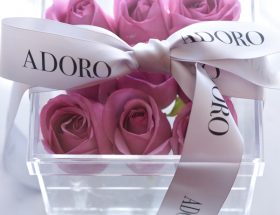 Adoro custom logo ribbon,custom satin ribbon,florist personalized ribbon,gift wrapping ribbon,double faced satin ribbon,corporate gift wrap ribbon,wide satin,Gray ribbon