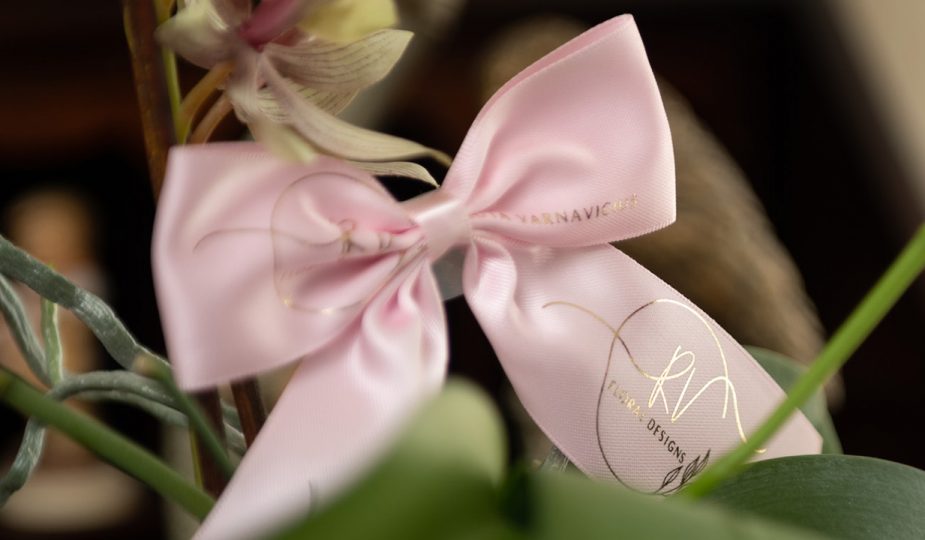 Custom Logo Bow, Customized Bows, Satin Ribbon Bow, Satin Ribbon bow with Company logo