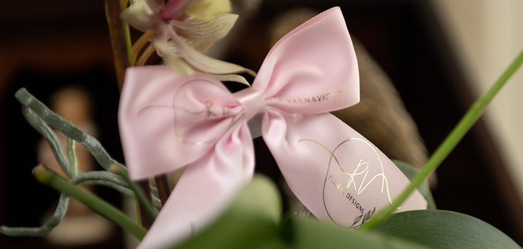 Custom Logo Bow, Customized Bows, Satin Ribbon Bow, Satin Ribbon bow with Company logo, custom logo bows, satin logo bows, branded bows
