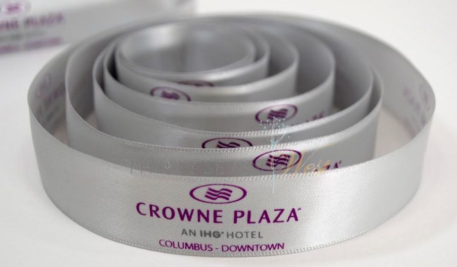 Custom logo ribbon, Pantone matching printed ribbon, 2 color print ribbon, mutli color printed ribbon, logo printed on ribbon, corporate logo ribbon
