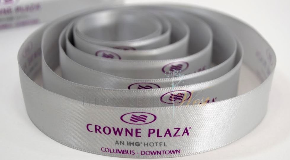 Custom logo ribbon, Pantone matching printed ribbon, 2 color print ribbon, mutli color printed ribbon, logo printed on ribbon, corporate logo ribbon