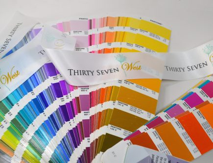 Pantone Color Logo Ribbon, PMS Ribbon, Pantone Match Ribbon, Color Match Ribbon, pantone matching Color Ribbon, Pantone Logo Ribbon, custom PMS Ribbon, Custom print Pantone, custom logo ribbons,