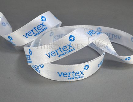 Pantone matching printed ribbon, custom logo ribbon, logo printed on ribbon, custom ribbon with logo, custom satin ribbon, custom ribbon logo