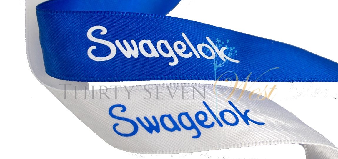 Ribbon Logo Ribbon, Satin Ribbon with Logo, printed ribbon, Blue Ribbon, Custom Logo Ribbon, Business Logo Ribbon, Company Logo Ribbon, Branded Ribbon