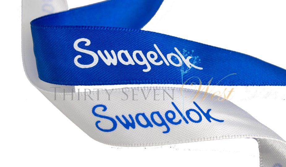 Ribbon Logo Ribbon, Satin Ribbon with Logo, printed ribbon, Blue Ribbon, Custom Logo Ribbon, Business Logo Ribbon, Company Logo Ribbon, Branded Ribbon