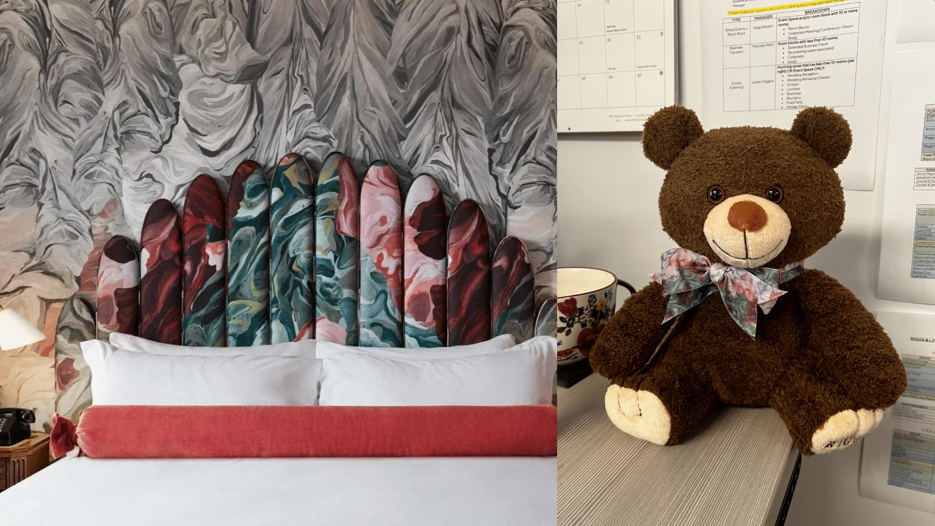 Riggs custom ribbon,velvet ribbon,custom printed ribbon,customizedd ribbon with company name,Hotel industry,Riggs hotel,velvet ribbon with printed design