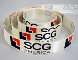 Two Color Ribbon, Full Color ribbon, printed Ribbon, custom Logo Ribbon, Logo Ribbon, Satin PMS_ Color Ribbon, Customized Logo Ribbon
