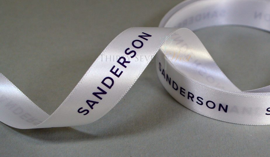 custom logo ribbon, Pantone print on ribbon, custom satin ribbon, custom ribbon with logo, custom branded ribbon, logo on ribbon, satin logo ribbon
