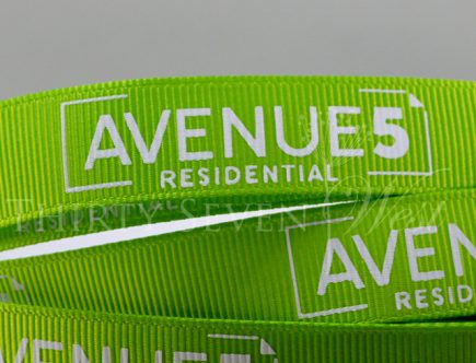 custom logo ribbon, custom grosgrain ribbon, Pantone matching ribbon, custom printed logo ribbon, custom ribbon, company logo ribbon, branding ribbon