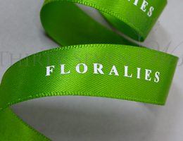 custom satin ribbon, custom logo ribbon, Pantone matching logo ribbon, company branding ribbon, event ribbon, branded ribbon