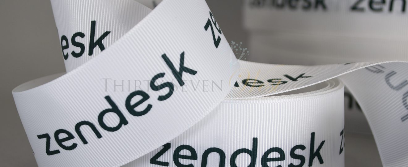 grosgrain custom logo ribbon, grosgrain ribbon with custom printing, custom logo ribbon, custom branded ribbon, logo ribbon, custom event ribbon, promotional ribbon