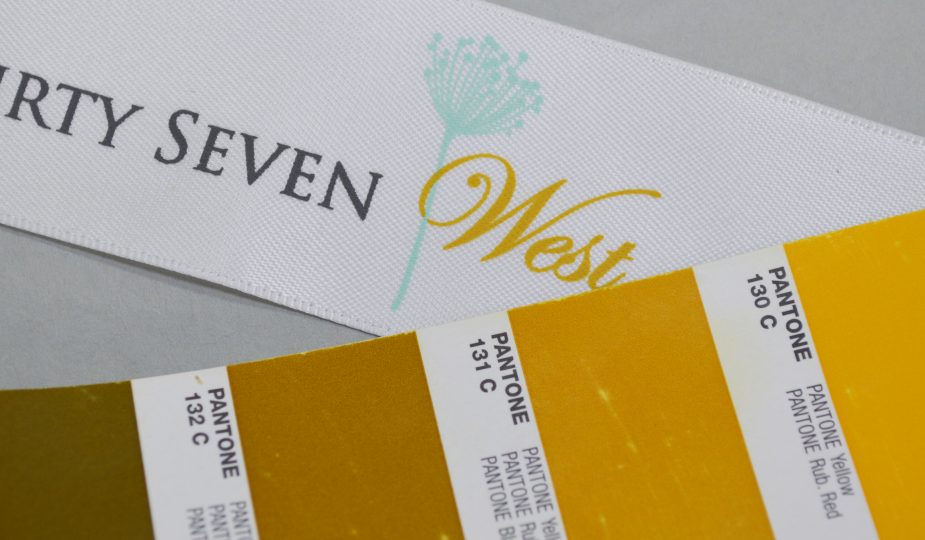 Permanent Printed Ribbon, custom printed ribbon, custom printed pantone matching ribbon, custom logo ribbon, Pms matching ribbon, pantone matching ribbon