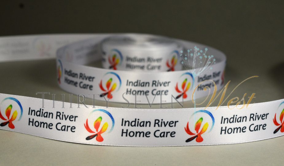 custom ribbon with logo, watercolor ribbon, full color printed ribbon, ribbon printed with multi colors, custom logo ribbon