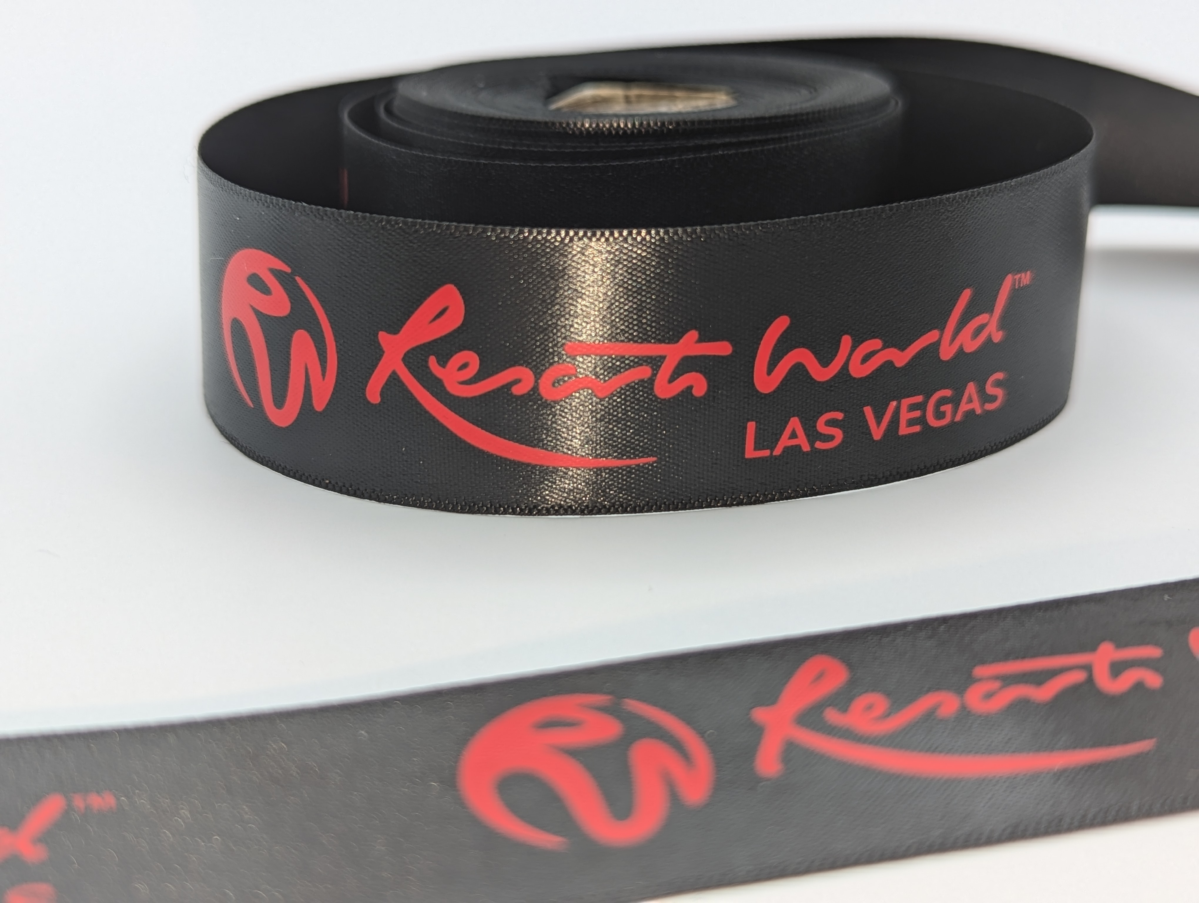 branded custom satin ribbon, business logo on ribbon, company custom ribbon, company logo custom ribbon, corporate ribbon, custom business ribbon