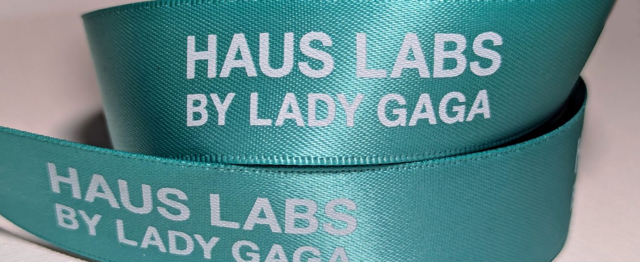 custom branding ribbon, custom logo ribbon, custom satin ribbon, custom branded ribbon, custom even ribbon