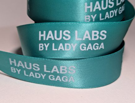 custom branding ribbon, custom logo ribbon, custom satin ribbon, custom branded ribbon, custom even ribbon