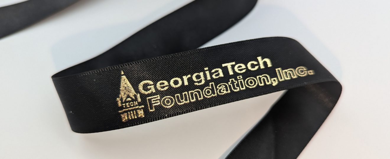 custom business ribbon, custom logo ribbon, satin logo ribbon, custom satin ribbon, universtiy ribbon, custom ribbon