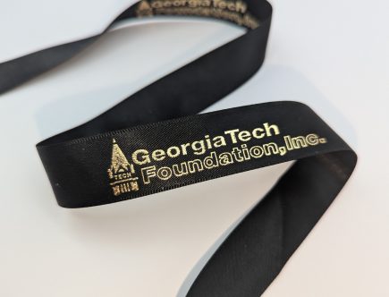 custom business ribbon, custom logo ribbon, satin logo ribbon, custom satin ribbon, universtiy ribbon, custom ribbon