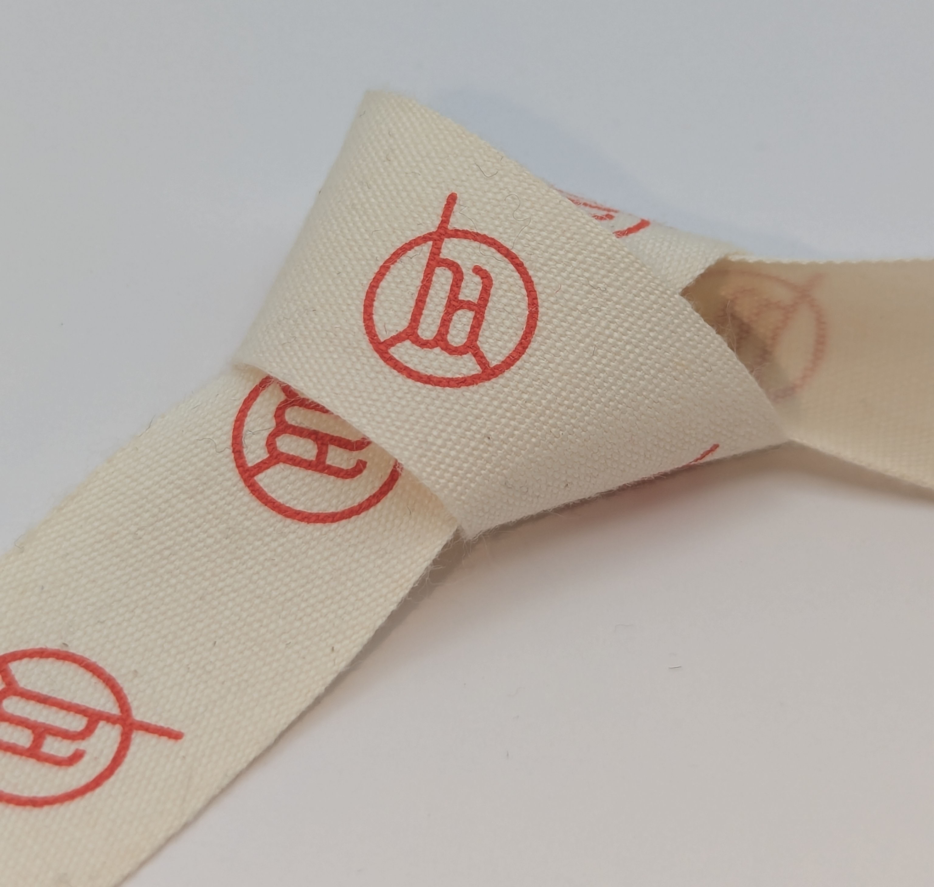 custom cotton ribbon, cotton logo ribbon, cotton ribbon with company logo, eco friendly ribbon, cotton branding ribbon