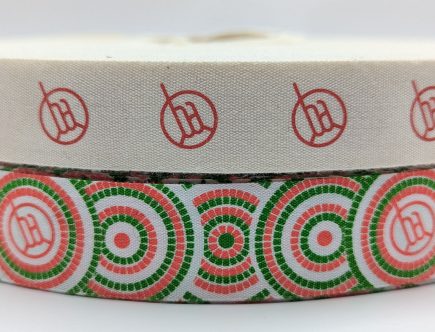 custom cotton ribbon, custom logo ribbon, printed cotton ribbon, cotton printed event ribbon, eco friendly ribbon with logo