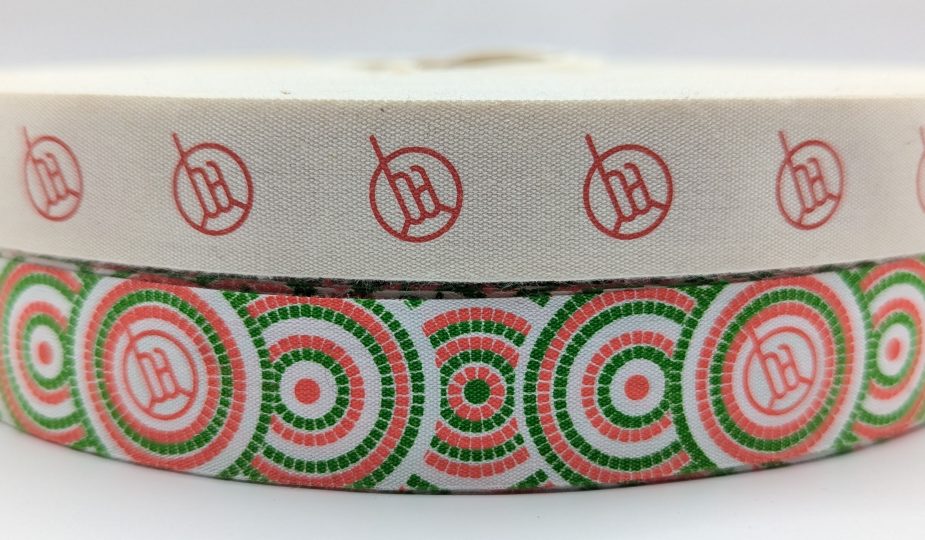 custom cotton ribbon, custom logo ribbon, printed cotton ribbon, cotton printed event ribbon, eco friendly ribbon with logo