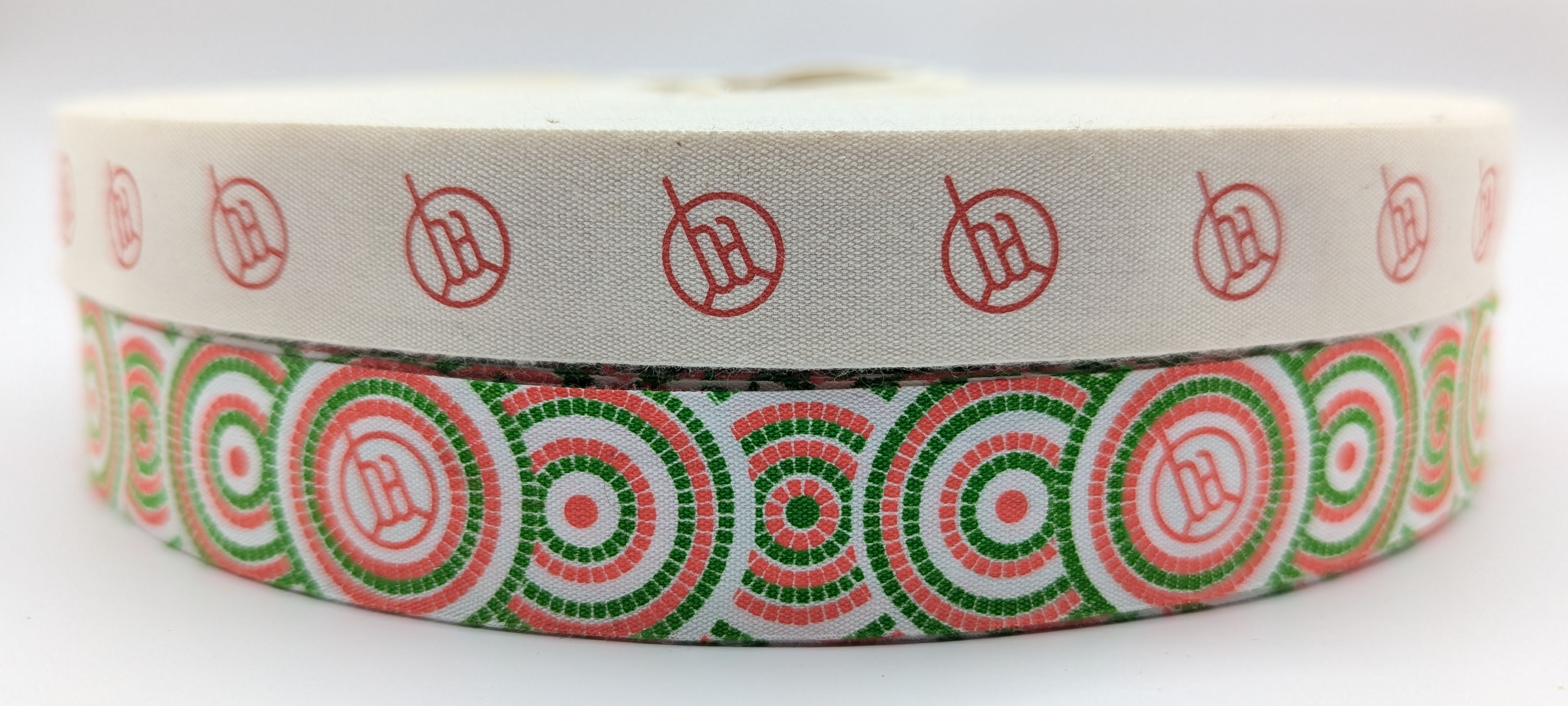 custom cotton ribbon, custom logo ribbon, printed cotton ribbon, cotton printed event ribbon, eco friendly ribbon with logo