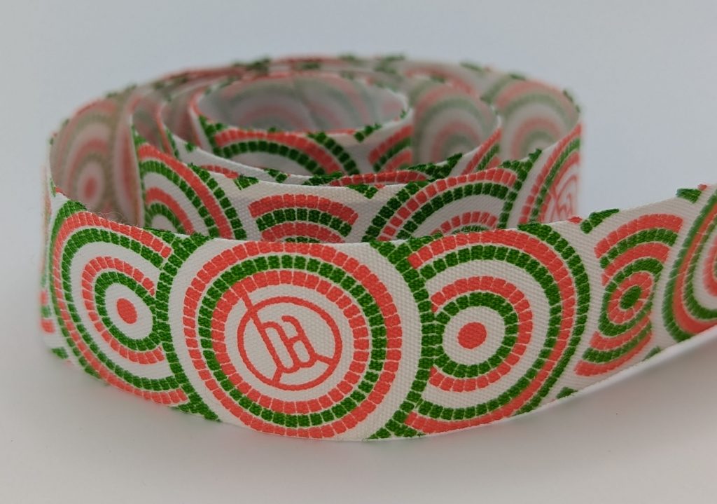 custom cotton ribbon, printed cotton ribbon, custom designed cotton ribbon, eco friendly printed ribbon, holiday cotton ribbon