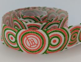 custom cotton ribbon, printed cotton ribbon, custom designed cotton ribbon, eco friendly printed ribbon, holiday cotton ribbon